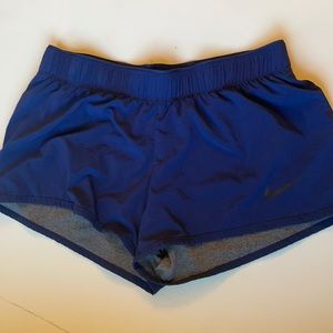Blue Nike shorts without built in shorts under